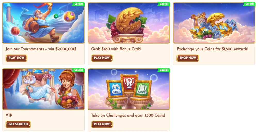 Sistema di crediti bonus Bet Hall Crab e finestra di premi esclusivi.